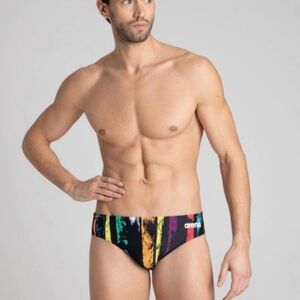 Arena Team Painted Stripes Swim Brief
